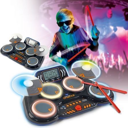 VTech Kidi DJ Drums Batería Electrónica con Bluetooth y Pantalla LCD